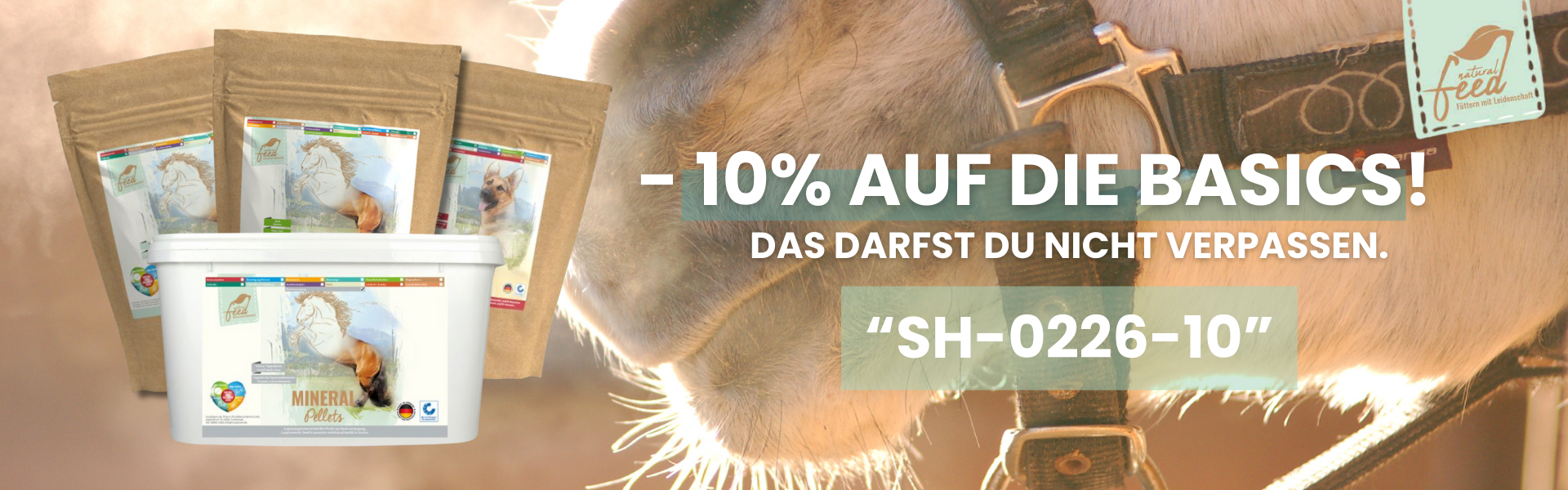 Natural Feed Basics für die richtige Versorgung für Dein Pferd und Deinen Hund