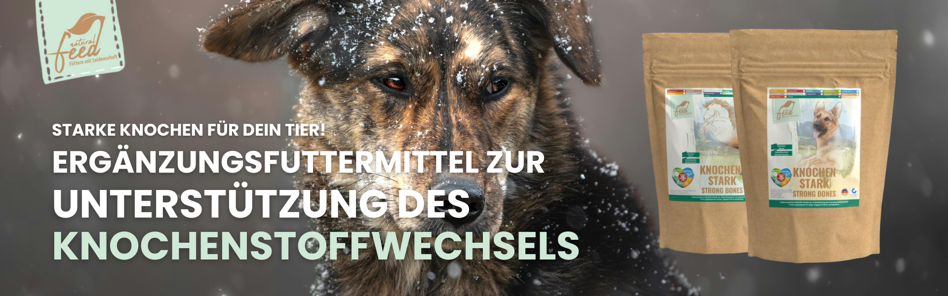Natural Feed Knochenstark für Hunde